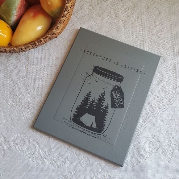 Handmade Recycled Art "Adventure is Calling" 5x7 - Picture 1 of 4